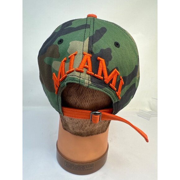 New Era 9Fifty Miami Marlins Camo & Orange Strapback Hat One Size Fits Most - Picture 3 of 7